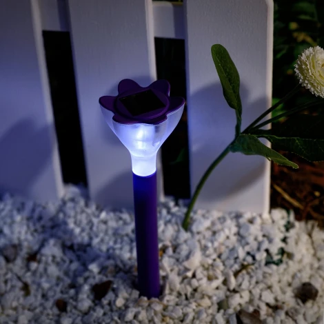 Грунтовый светильник на солнечной батарее Uniel USL-C-417/PT305 Purple crocus (LED, цветы, IP44)