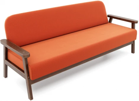 Диван Arsko прямой Флори Б орех велюр оранжевый