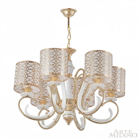 Подвесная люстра Arte Milano Florentia-1237 301237/6 Wh/Gd (220V, на цепи)