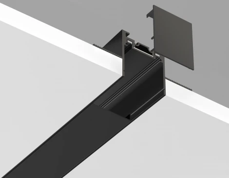 Шинопровод магнитный встраиваемый под ГКЛ 12.5мм 48В черный 2м Ambrella Magnetic Ultra slim 26 48В GV1061