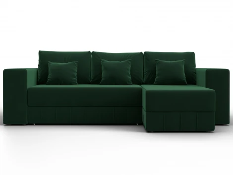 Диван угловой Лига-076 угол универсальный (ДСП/Пластик/Велюр/Зеленый) Лига Диванов 129842