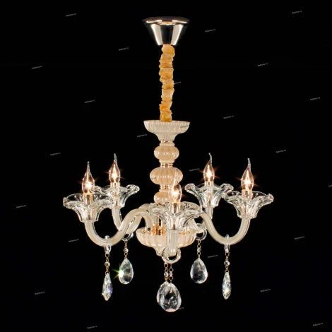 Подвесная люстра Citilux Ирида CL351151 (220V, хрусталь, на цепи, подсвечник, свеча)