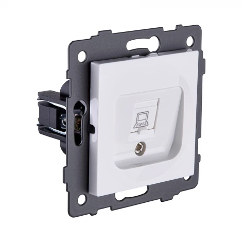Розетка Ethernet RJ45 белый Kollinger REA-018WH для Aspekt, Eleganz, Reflex