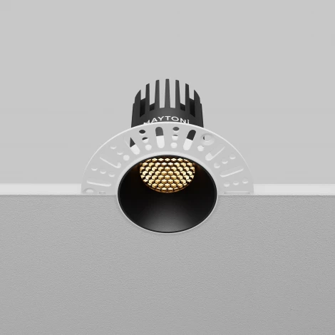 Встраиваемый светильник под гипсокартон Maytoni Dip DL119-10W-2.7K-TRS-B (LED, 220V, круглые)