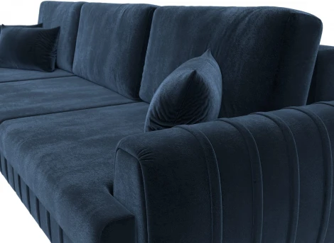 Диван угловой Лига-057 НПБ Лонг угол левый Лига Диванов (Велюр) арт.129305L