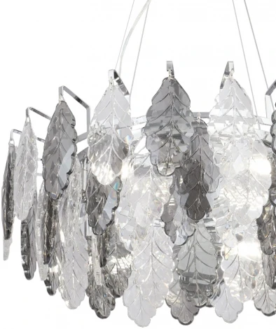 Подвесная люстра Crystal Lux TREVI SP6 CHROME (220V, хрусталь, на цепи, листья)