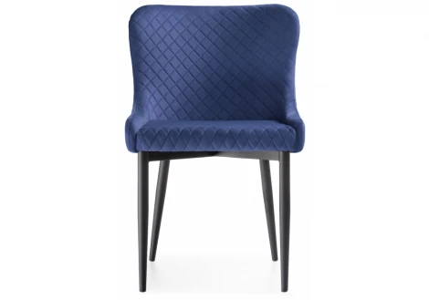 Стул Woodville на металлокаркасе Teo dark blue / black 15030