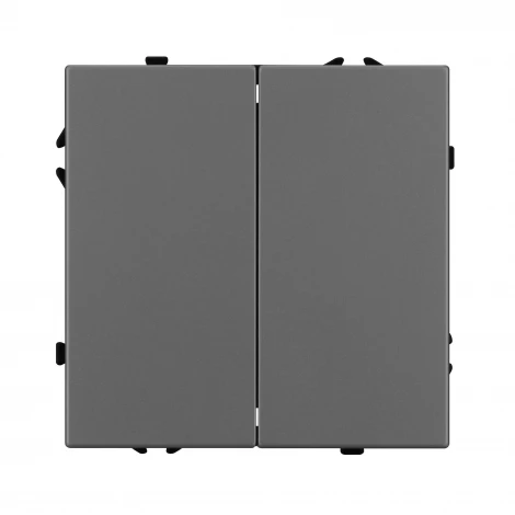 Механизм выключателя двухклавишный непроходной SWT-NOBE-MK02-SFPL-GR (230V, 10A) (Arlight) 054254