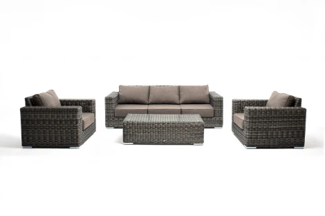 Лаунж-зона из искусственного ротанга, цвет графит 4SIS Боно BS3C2T-4-SET graphite