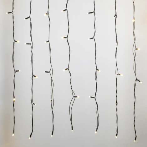 Занавес светодиодный с эффектом мерцания, 3х2м, соединяемый. 384 светодиода, теплый белый свет Uniel ULD-C3020-384/TBK WARM WHITE IP67