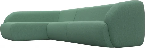 Диван угловой Лига-041 левый угол (Зеленый/Рогожка) Лига Диванов арт.124715L