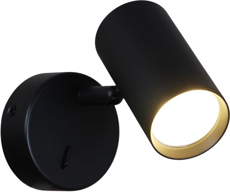 Спот с выключателем для чтения Reluce 86207-9.2-001MN GU10 BK (220V)