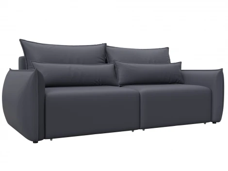 Диван прямой Лига-051 НПБ (ЛДСП,Брус,Фанера/Пластик/Экокожа/Серый) Лига Диванов 129881