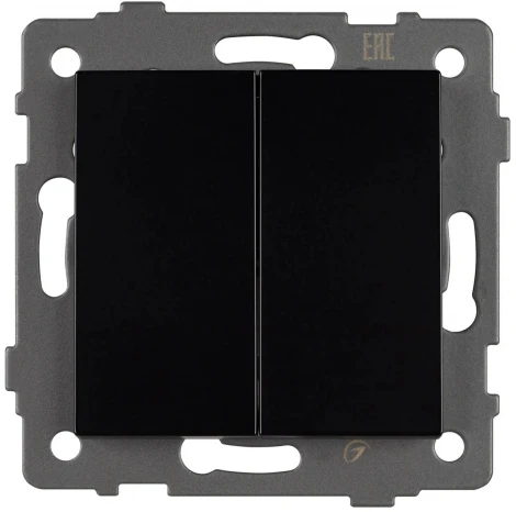 Механизм выключателя двухклавишный непроходной SWT-MK02-PL-BK-V (250V, 10A) (Arlight) 049888