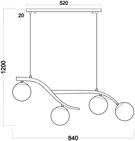 Подвесной светильник Freya Rosella FR8015PL-04BS
