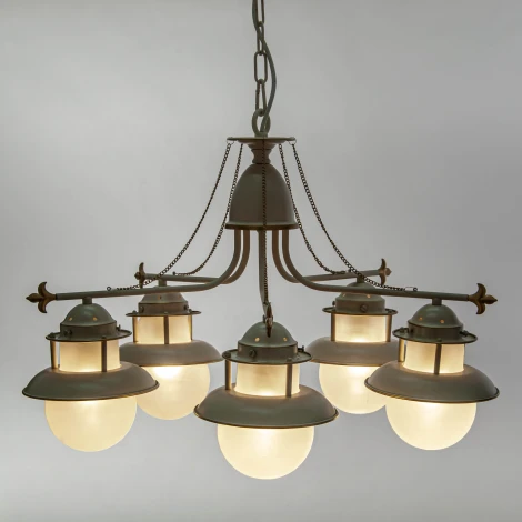 Подвесная люстра Abrasax L.9201-5CREAM/G (220V, на цепи)