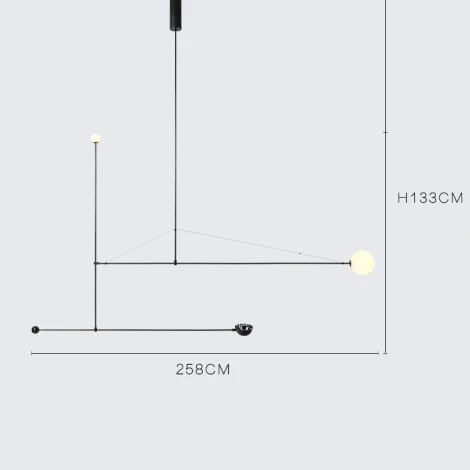 Люстра на штанге Lines K ImperiumLoft Lines-10 (140825-26) (220V, шарики)