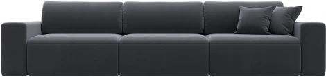 Диван прямой Лига-036 НПБ Классик Лонг (Серый/Велюр) Лига Диванов арт.121327