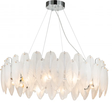 Подвесная люстра Favourite Beluta 3018-10P (220V, на тросе, круглые, перо)