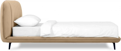Кровать Amsterdam ОГОГО (арт.564356), (Велюр/Светло-коричневый)