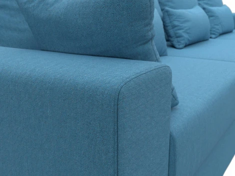 Диван прямой Майами Long (Голубой/Рогожка) Лига Диванов арт.123340