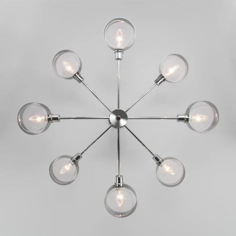 Умная потолочная люстра на штанге Eurosvet Arcada 70127/8 хром (220V)
