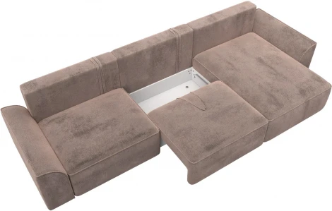 Диван угловой Лига-048 НПБ лонг Лига Диванов (Велюр) арт.128500