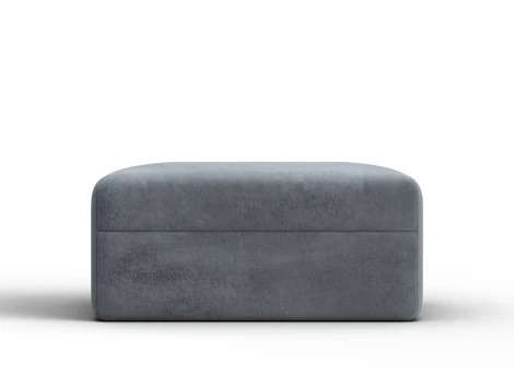 Модуль пуф Лига-060 НПБ (ЛДСП,Брус,Фанера,Велюр/Серый) Лига Диванов 129572