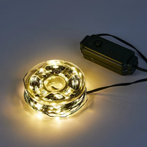 Гирлянда светодиодная "Роса", 20м. 200 светодиодов, теплый белый свет Uniel ULD-S2000-200/DGA WARM WHITE IP20 DEW