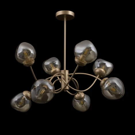 Потолочная люстра на штанге в виде молекул Freya Volani FR8017PL-08MG