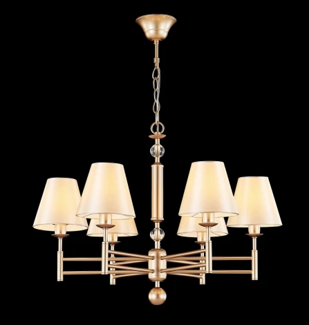 Подвесная люстра Crystal Lux FLAVIO SP6 GOLD (220V, на цепи)