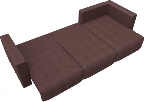 Диван угловой Лига-052 НПБ Лонг угол универсальный Лига Диванов (Замша) арт.128836