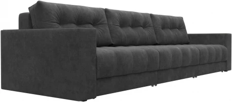 Диван прямой с декором Лига-049 НПБ Лонг Лига Диванов (Велюр) арт.128428