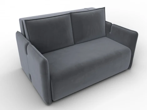 Диван прямой Лига-117 (ЛДСП,Брус,Фанера,Велюр/Серый) Лига Диванов 137012