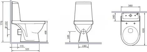 Унитаз-компакт Am.Pm Joy S C868607SC