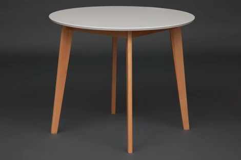 Стол обеденный BOSCO (Боско) Белый + Коричневый (основание бук, столешница мдф)