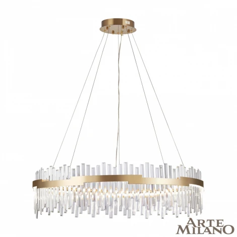 Подвесная люстра Arte Milano Venezia 312011/D1000 BS (регулировка яркости, LED, 220V, хрусталь, пульт управления, на тросе, круглые)