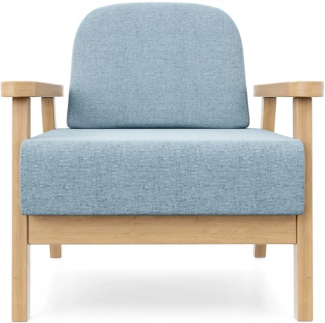 Кресло Arsko Флори береза рогожка голубая