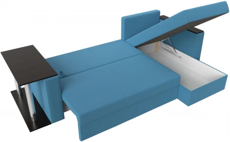 Диван угловой Атланта Лайт правый угол (Голубой/Рогожка) Лига Диванов арт.121165