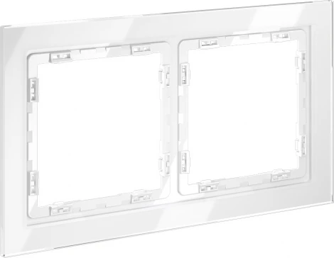 Рамка на 2 поста (белый, стекло) Voltum S70 VLS110201