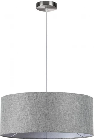 Подвесной светильник Lumion Nikki 8251/3 никель/серый, металл/текстиль Е27 3*60W 220V (на проводе, круглые)