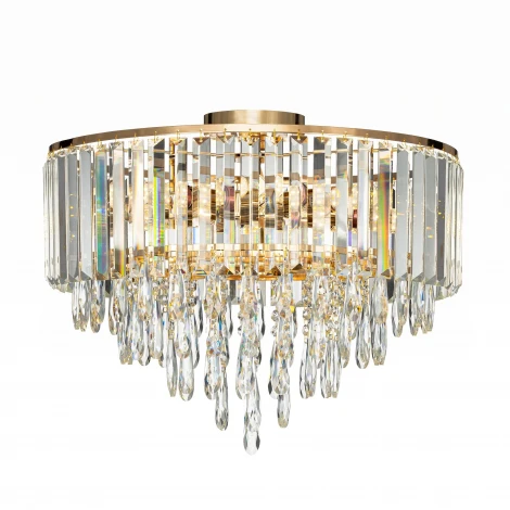 Потолочная люстра каскадная хрустальная Citilux Leonna CL320182