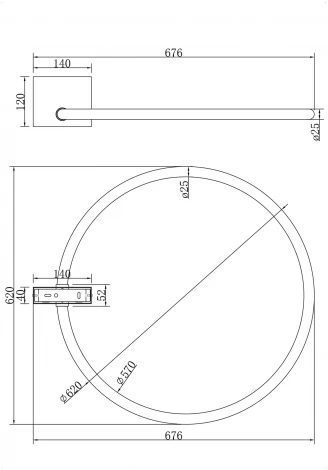 Потолочная люстра Maytoni Anillo MOD315CL-L25CH3K