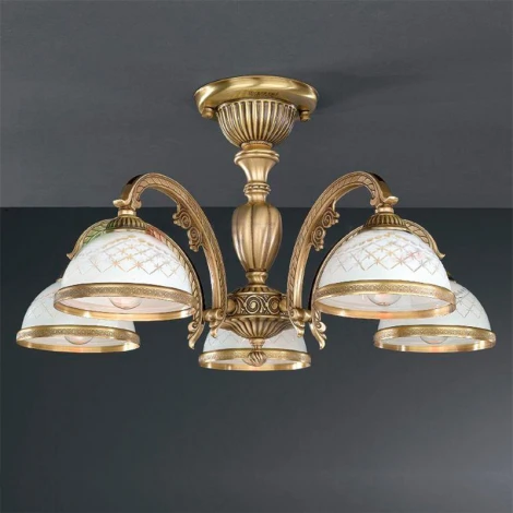 Потолочная люстра Reccagni Angelo 7022 PL 7022/5 (220V, узор в клетку)
