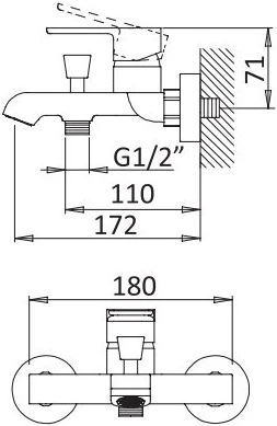Смеситель Cezares Nautic VM NOP для ванны с душем