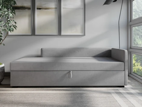 Диван-кровать Arsko Велес Угол правый велюр серый