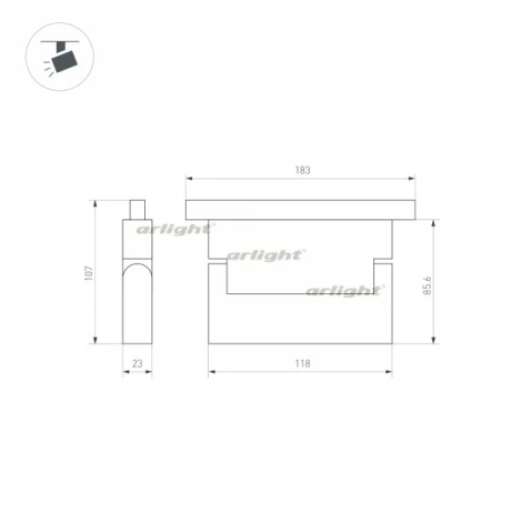 Трековый светильник магнитный Downlight Arlight 034618 (LED, 48V)
