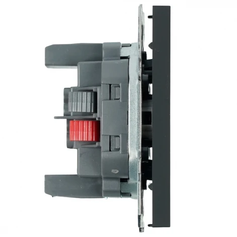 Переключатель одноклавишный (черный уголь, soft touch) Stekker Эмили 50248