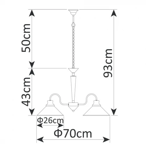 Подвесная люстра Arte Lamp Bevel A9330LM-3BR (220V, на цепи)