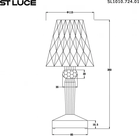 Настольная лампа с аккумулятором ST Luce Sparkle SL1010.724.01 Оранжевый/Оранжевый LED 1*3W (220V)